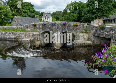 Le lac à Huelgoat, Bretagne, France, Europe Banque D'Images