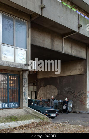 Belgrade, Serbie, Rudo Hochhaeuser ou porte Est de bâtiments de Belgrade Banque D'Images