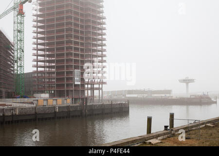 Hambourg, Allemagne, chantier de construction de la Hafencity à Hambourg harbor Banque D'Images