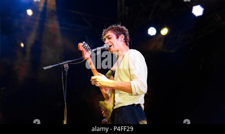 H hawkline à jouer sur le Green Man Festival 2017 Banque D'Images