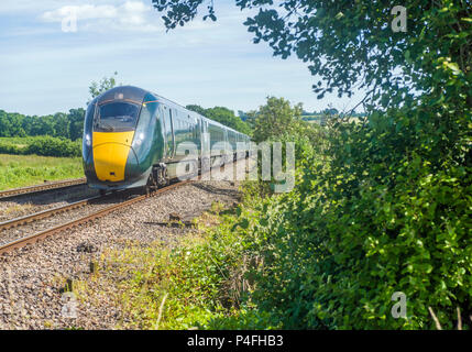 Great Western Railway GWR nouveau train de passagers à l'ouest du sud du Pays de Galles Cardiff Banque D'Images