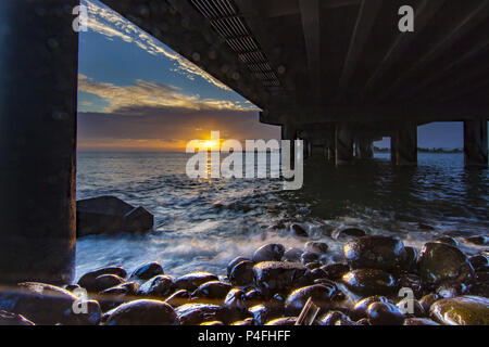 Sous le pont senset Banque D'Images