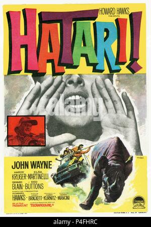 Titre original : HATARI !. Titre en anglais : HATARI !. Directeur du film : Howard Hawks. Année : 1962. Credit : PARAMOUNT PICTURES / Album Banque D'Images