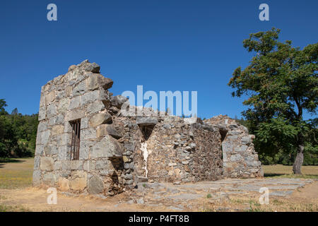 Parc national de découverte de l'or Marshall Coloma Californie. La ruine d'une prison sauvage de l'ouest. Bâtiment abandonné avec certaines caractéristiques montrant encore ses origines. Banque D'Images