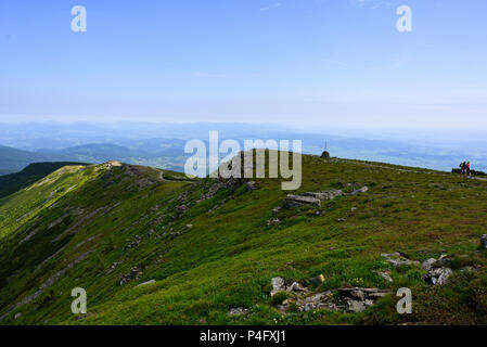Sentier à travers les montagnes de Tatra. Babia Gora peak Banque D'Images