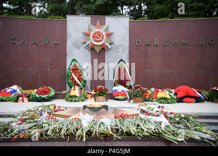 Sochi, Russie. 22 Juin, 2018. Le mémorial à Sotchi. GES/football/Coupe du monde 2018 : la Russie de gerbe à Sotchi, 22.06.2018/GES/soccer/football Worldcup 2018 Russie : Gerbe, Sochi, 22 juin 2018 | dans le monde entier : dpa Crédit/Alamy Live News Banque D'Images