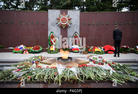 Sochi, Russie. 22 Juin, 2018. Le mémorial à Sotchi. GES/football/Coupe du monde 2018 : la Russie de gerbe à Sotchi, 22.06.2018/GES/soccer/football Worldcup 2018 Russie : Gerbe, Sochi, 22 juin 2018 | dans le monde entier : dpa Crédit/Alamy Live News Banque D'Images