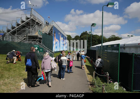 Scènes général autour des motifs au Prieuré en avant de jouer. club Nature Valley Classic 2018, International Women's tennis, jour 5 à l'Edgbaston Priory Club à Birmingham, en Angleterre, le vendredi 22 juin 2018. Photos par Andrew Verger/Alamy Live News Banque D'Images