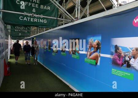 Scènes général autour des motifs au Prieuré en avant de jouer. club Nature Valley Classic 2018, International Women's tennis, jour 5 à l'Edgbaston Priory Club à Birmingham, en Angleterre, le vendredi 22 juin 2018. Photos par Andrew Verger/Alamy Live News Banque D'Images