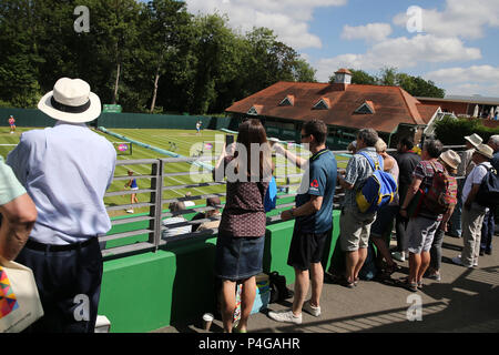 Scènes général autour des motifs au Prieuré en avant de jouer. club Nature Valley Classic 2018, International Women's tennis, jour 5 à l'Edgbaston Priory Club à Birmingham, en Angleterre, le vendredi 22 juin 2018. Photos par Andrew Verger/Alamy Live News Banque D'Images