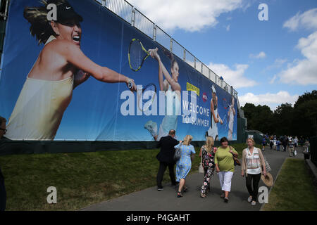 Scènes général autour des motifs au Prieuré en avant de jouer. club Nature Valley Classic 2018, International Women's tennis, jour 5 à l'Edgbaston Priory Club à Birmingham, en Angleterre, le vendredi 22 juin 2018. Photos par Andrew Verger/Alamy Live News Banque D'Images