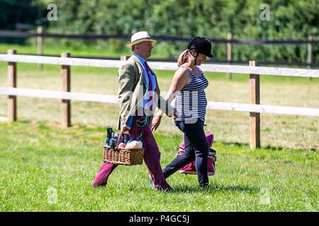 Hickstead, West Sussex, UK. 22 juin 2018. Montrant la classe. Palefreniers. Le Shira Al'aa Derby Hickstead Réunion. Concours hippique. Le All England jumping course. Hickstead. West Sussex. UK. Jour 3. 22/06/2018. Credit : Sport en images/Alamy Live News Banque D'Images