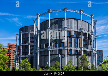 Logement Appartement gazomètres, King's Cross, Londres, Angleterre, Royaume-Uni Banque D'Images