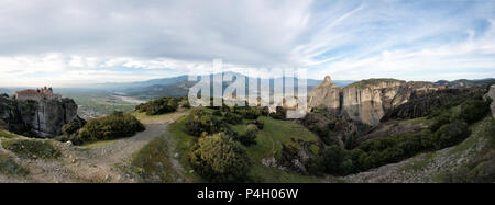 Monastère de Meteora, Grèce du Nord au printemps 2018 Banque D'Images