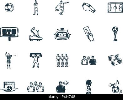 Kit de football. Symbole de qualité Premium collection. Succer icon set éléments simples. Illustration de Vecteur