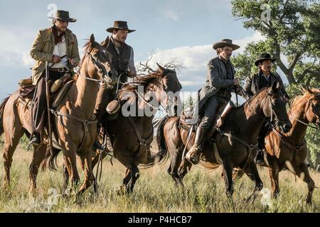 Titre original : The Magnificent Seven. Titre en anglais : The Magnificent Seven. Réalisateur : Antoine Fuqua. Année : 2016. Stars : Ethan Hawke, LUKE GRIMES ; CHRIS PRATT ; LEE BYUNG-HUN. Credit : MGM/Columbia Pictures/CAPITAL LSTAR/VILLAGE ROADSHOW PHOTO / Album Banque D'Images