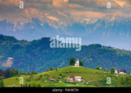 Église de Sveti Tomaz, Skofja Loka, Slovénie Banque D'Images