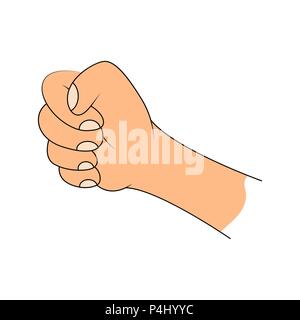 Poing serré,holding hand design vector isolated on white Illustration de Vecteur