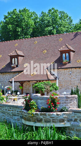 Le Clos de la Vouge, hotel restaurant, Vougeot, Côte d Or, Bourgogne, France Banque D'Images