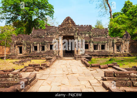 Preah Khan est un temple à Angkor au Cambodge. Preah Khan est situé au nord-est d'Angkor Thom temple. Banque D'Images