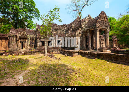 Preah Khan est un temple à Angkor au Cambodge. Preah Khan est situé au nord-est d'Angkor Thom temple. Banque D'Images