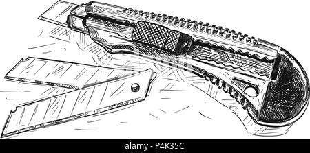 Dessin Artistique vecteur Illustration de lames de couteau et les Illustration de Vecteur