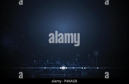 Illustration résumé fond, platine ou carte mère. Résumé vecteur conception pour la technologie, la communication, futuriste. Hi Tech digital conc Illustration de Vecteur