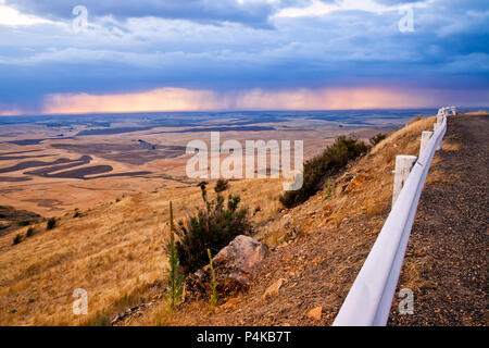 Une vue de la Palouse du haut de Steptoe Butte dans l'Est de Washington, USA Banque D'Images