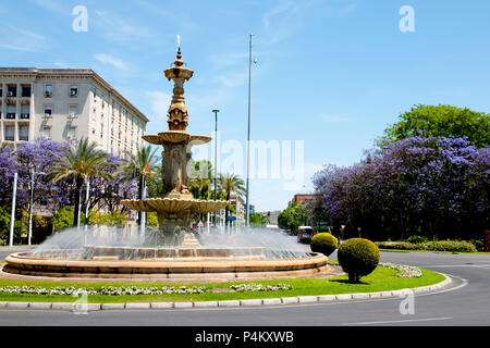 Fontaine des Quatre Saisons - Gérone - Espagne Banque D'Images