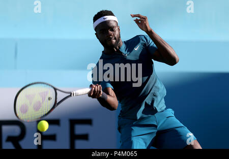 Frances Tiafoe pendant cinq jours du championnat Fever-Tree au Queen's Club de Londres. Banque D'Images