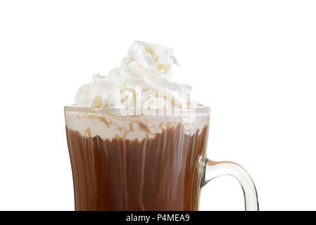 Libre du chocolat chaud avec de la crème fouettée Banque D'Images