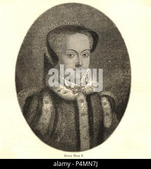 La Reine Marie d'Angleterre, AKA Bloody Mary, OB 1558 Banque D'Images