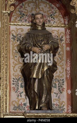 SAN DIEGO DE Alcalá. Auteur : Pedro de Mena y Medrano (1628-1688). Lieu : EGLISE DE SAN MARCOS, Icod de los Vinos, TENERIFFA, ESPAGNE. Banque D'Images
