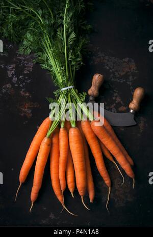 Un tas de carottes fraîches Banque D'Images