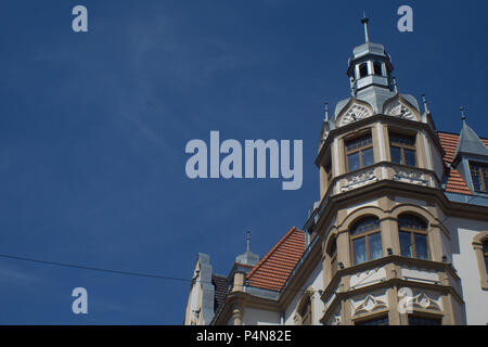 Maisons anciennes dans le centre-ville baroque de Karlovy Vary with copy space Banque D'Images