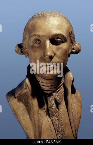 BUSTO DE FEDERICO GRAVINA Y NAPOLI (1756-1806) CAPITAINE GÉNÉRAL DE LA ARMADA ESPAÑOLA - REALIZADO EN 1799. Auteur : Gaetano Merchi (1747-1823). Lieu : MUSÉE NAVAL / MINISTERIO DE MARINA, MADRID, ESPAGNE. Banque D'Images