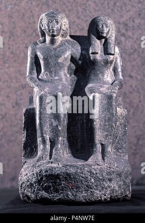 Ceux ESCULTURA. Lieu : Musée égyptien, Le Caire. Banque D'Images