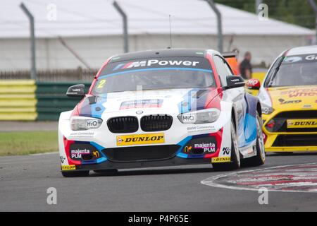 Dalton sur les tés, en Angleterre, 23 juin 2018. Colin Turkington au volant d'une BMW 125i M Sport pour BMW de l'équipe durant la première pratique pour la Dunlop MSA British Touring Car Championship à Croft Circuit. Crédit : Colin Edwards/Alamy Live News. Banque D'Images