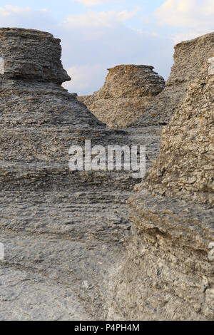 Les piles de la mer à Byrum, Öland, Suède Banque D'Images