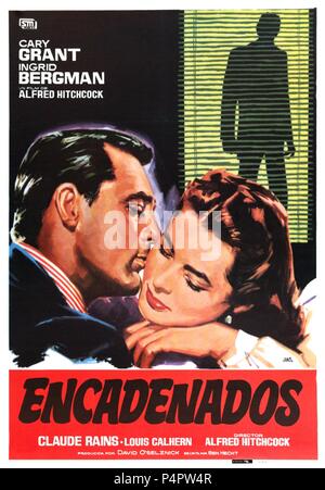 Titre original : tristement célèbre. Titre en anglais : tristement célèbre. Film Réalisateur : Alfred Hitchcock. Année : 1946. Credit : RKO Radio Pictures / Album Banque D'Images