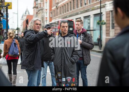 Titre original : Jason Bourne. Titre en anglais : Jason Bourne. Directeur du film : Paul Greengrass. Année : 2016. Stars : Matt Damon, Paul Greengrass. Credit : UNIVERSAL PICTURES/THEKENNEDY/Société/MARSHALL ENT CAPTIVATE / Album Banque D'Images