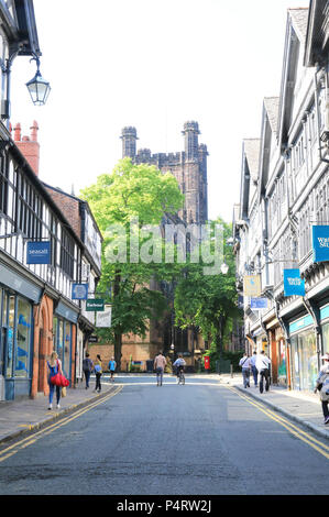 La cathédrale de Chester historique de St Werburgh Street, dans le Cheshire, nord-ouest de l'Angleterre, Royaume-Uni Banque D'Images