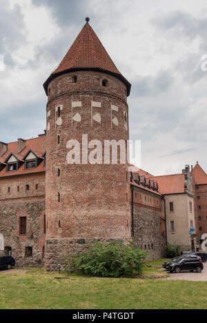 Tour de château gothique des Chevaliers teutoniques dans Bytow. Pologne Banque D'Images