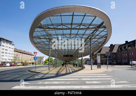 ZOB, station de bus, Herne, Ruhr, Rhénanie du Nord-Westphalie, Allemagne Banque D'Images