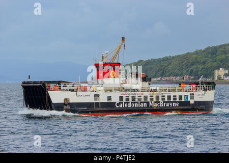 MacBraynes calédonien MV le Loch Linnhe voyages entre Largs et l'île de (Cumbrae). Ce navire n'a pas fonctionner normalement sur cette route. Banque D'Images