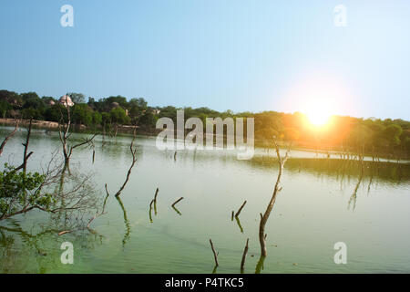 Deer Park Lake à Delhi Banque D'Images