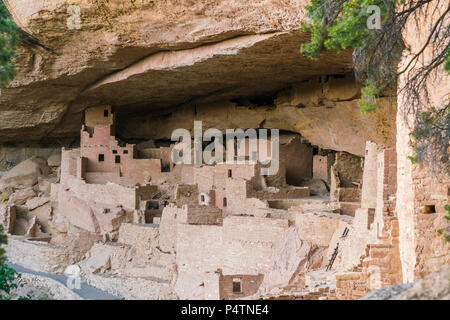 Mesa Verde National Park 06/07/17 : Cliff palace au coucher du soleil,le parc national de Mesa Verde.Colorado, USA. Banque D'Images