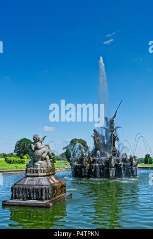 Le Persée et Andromède Fontaine à Cour Witley, Great Witley, Worcestershire Banque D'Images