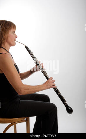 Cor Anglais en position de jeu Banque D'Images