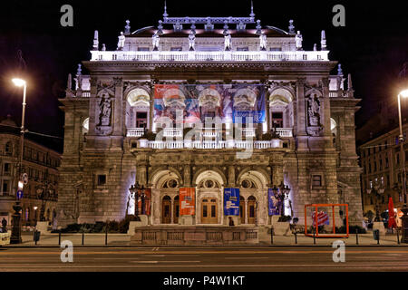 L'Opéra d'Etat de Hongrie à Budapest, Hongrie. Banque D'Images